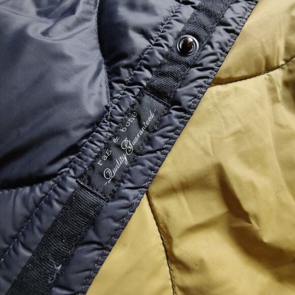 Designer 'Rag & Bone' dark grey/black down quilted hunting jacket men's XL - Picture 4 of 8